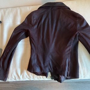 Vince oxblood maroon leather jacket XS